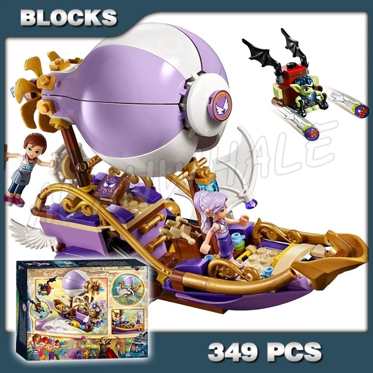 

349pcs Elves Aira's Airship & the Amulet Chase Flying Boat 10696 Building Blocks Princess Toys Bricks Compatible with Model