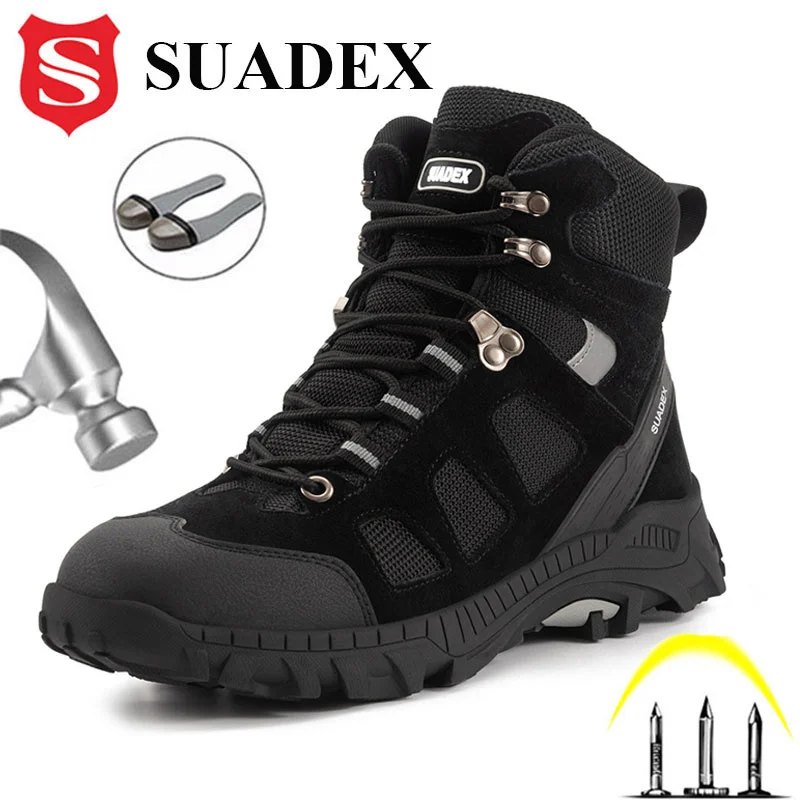 

Men Work Safety Boots Men Anti-smashing Industrial Work Shoes Anti-sand Desert Boot Outdoor Ankle Footwear EUR Size 37-48