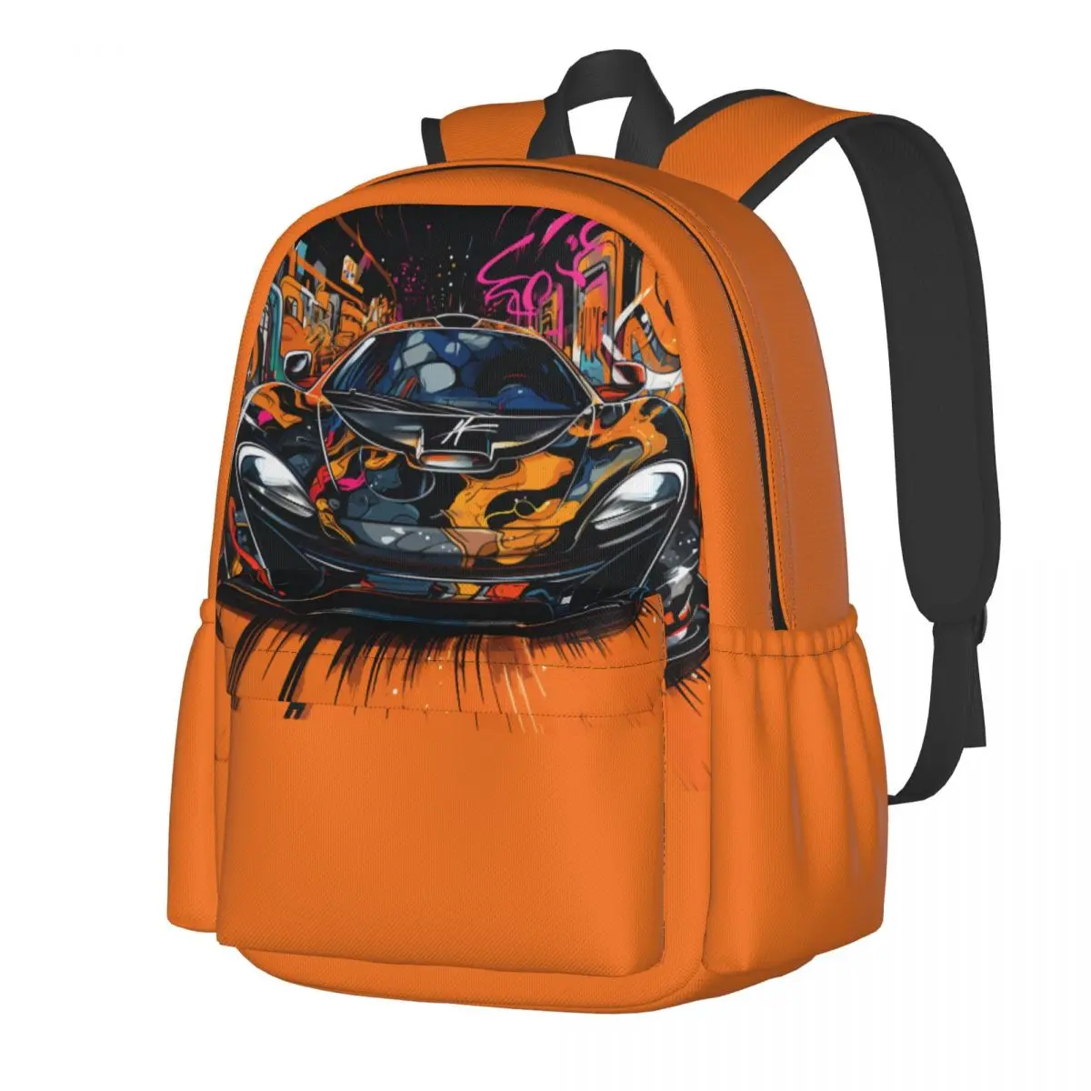 

Fantastic Sports Car Backpack Graffiti Cartoon Hiking Backpacks Women High Quality Durable School Bags Fashion Rucksack