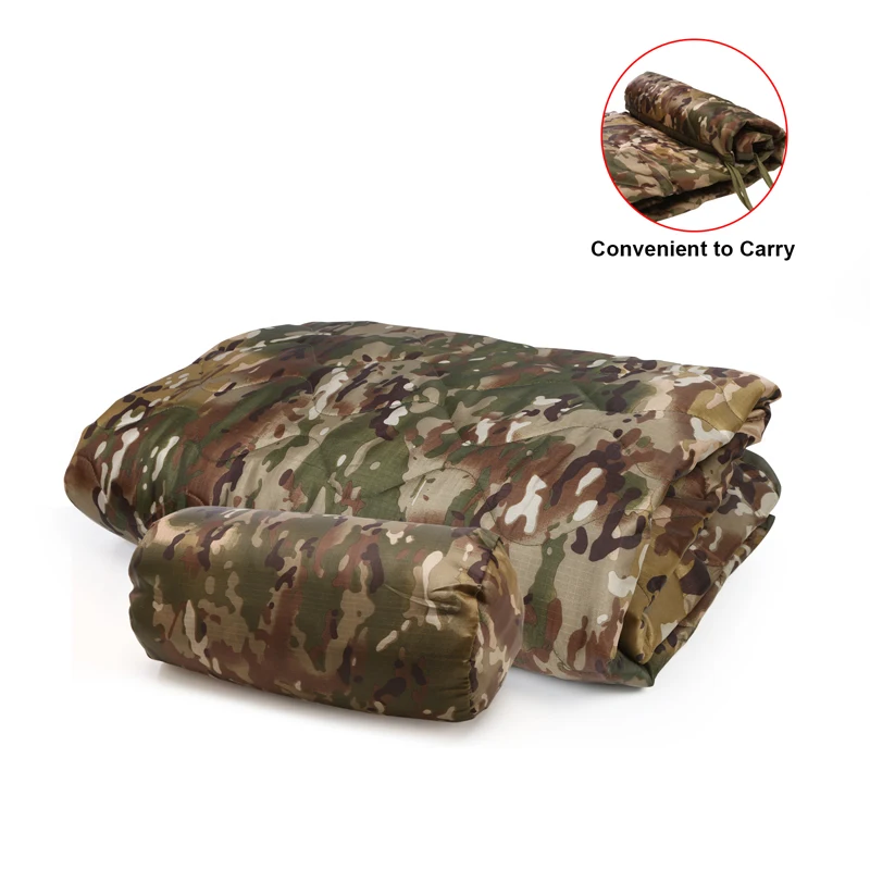 Military Woobie Camping Blanket Indoor Outdoor Waterproof Poncho Liner for Survival,Travel,Hiking Picnics, Beach Trips