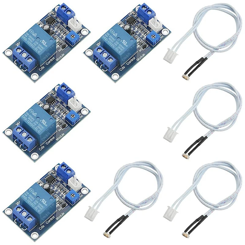 

4PCS XH-M131 Light Automatic Control Module 12V Light Control Relay Light Switch Photosensitive Resistor Module