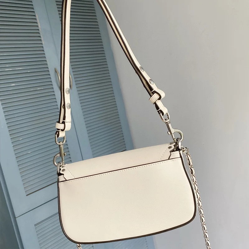 

Solid color designer leather handbag fashion shoulder bag high quality chain bag new underarm bag rivet crossbody bag Joker wall