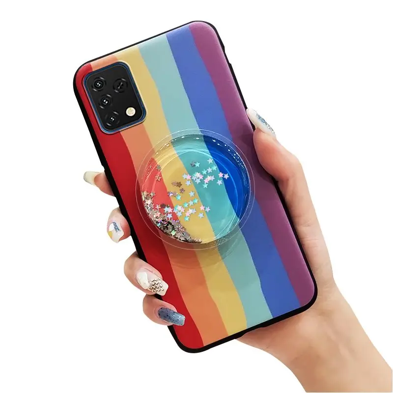 glisten silicone phone case for umidigi a11s soft case phone stand holder tpu cartoon kickstand free global shipping
