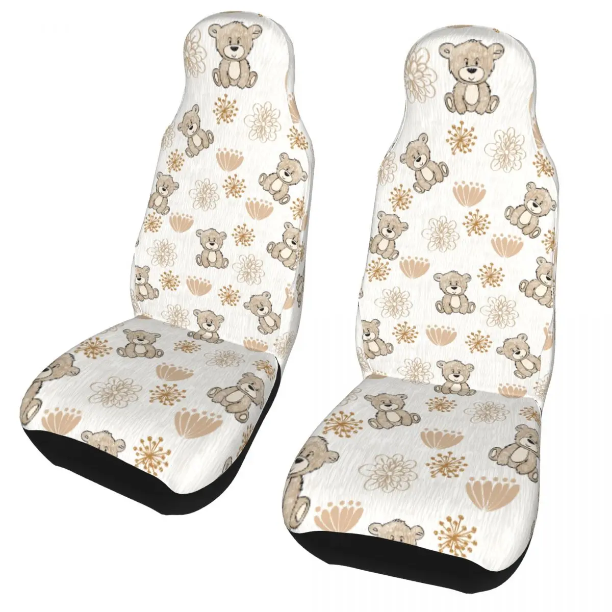 

Cute Cartoon Bear Animal Universal Car Seat Cover Off-Road Women Car Seat Covers Polyester Car Styling