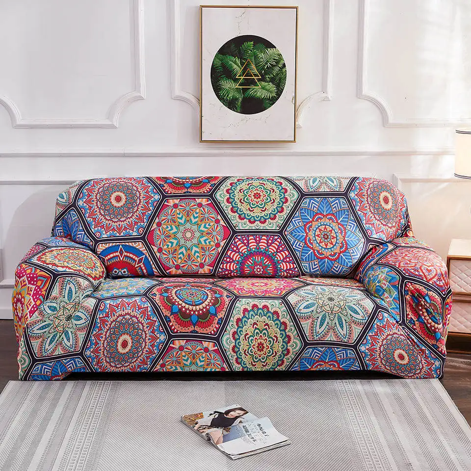 

Bohemia Spandex Sofa Cover Mandala Pattern Sofa Covers Sofa Towel Living Room Furniture Protective Armchair Couches Sofa
