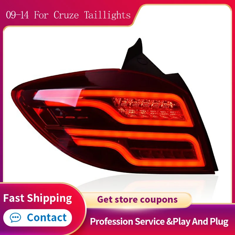 

Accessories For Cruze 2009-2014 LED Taillights GLK Design Rear Fog Lamp Dynamic Turn Signal Highlight Reversing And Brake Auto