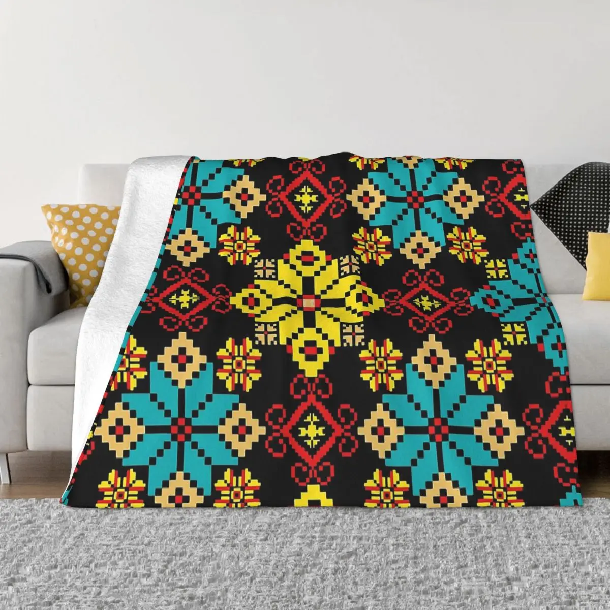 

1890 NAVAJO SADDLE BLANKET One Of The Finest Works Of Art Canyon-Navajo Portable Warm Throw Blankets for Bedding Travel