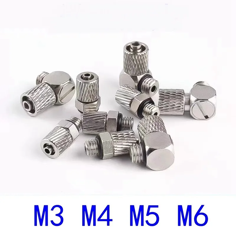 

5Pcs Male Thread M3 M4 M5 M6 Air Tube 3mm 4mm 6mm OD Mini Pneumatic Pipe Connector Screw Through Quick Fitting Fast Twist Joint