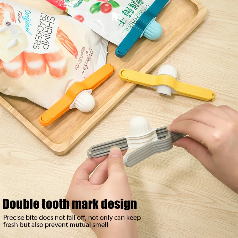 

Зажим для закусок, Портативный Новый Кухонный зажим для хранения еды, закусок, герметичные зажимы для пакетов, зажим, пластиковый инструмен...