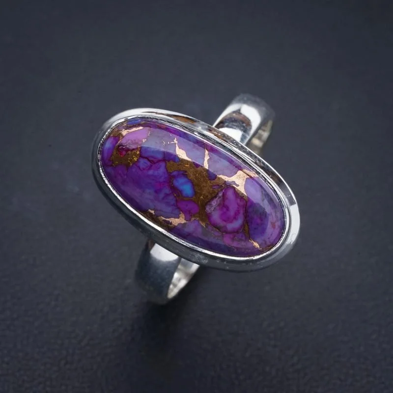 

StarGems Natural Copper Turquoise Handmade 925 Sterling Silver Ring 8.75 E9112