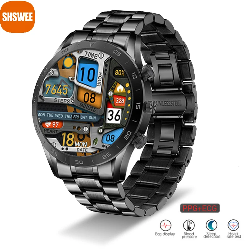 

For Samsung Apple Xiaomi Huawei Men Smart Watch Heart Rate Monitor Answer Dial Bluetooth Call Can Smartwatch Men for Android IOS