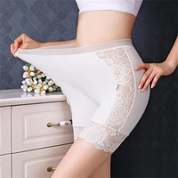 1pc women large size safety shorts female panties lace seamless high waist stretch shorts briefs slimming underwear lingerie