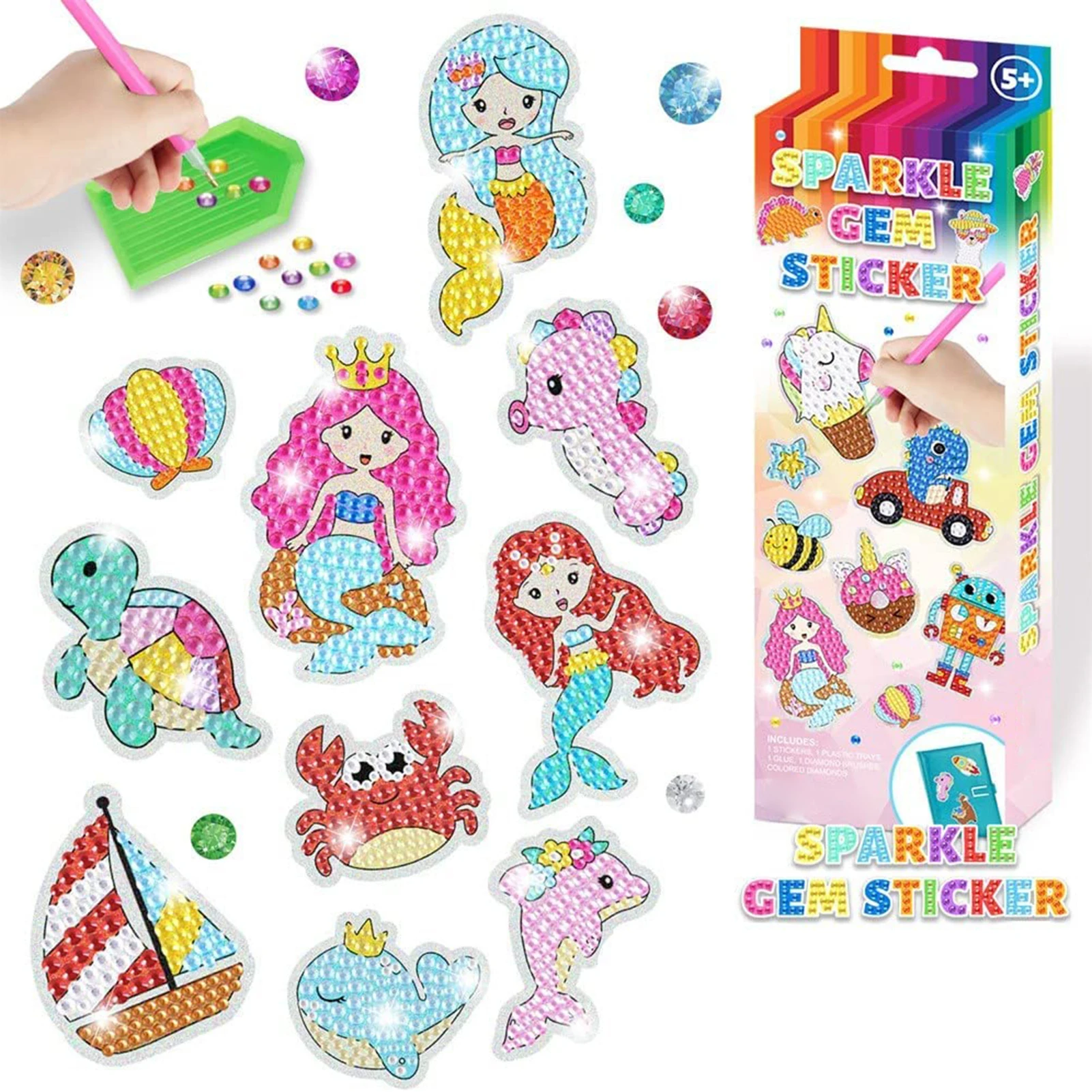 

Творческие алмазные наклейки ручной работы «сделай сам», креативные алмазные наклейки «сделай сам», простые в использовании Детские алмаз...