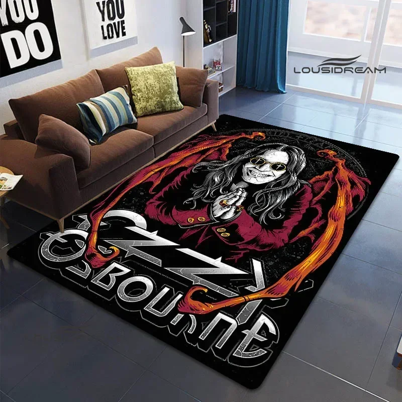 Фото Ozzy osbourne retro printed carpet non-slip carpet yoga cushion area carpets outdoor carpets photography channel Birthday Gift №1