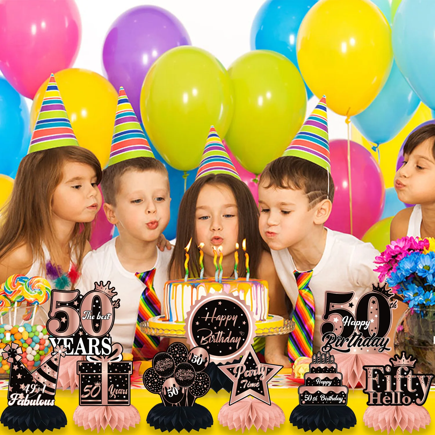 

Черная золотая бумага для дня рождения, настольный декоративный стол с Сотами, декоративные принадлежности для дня рождения