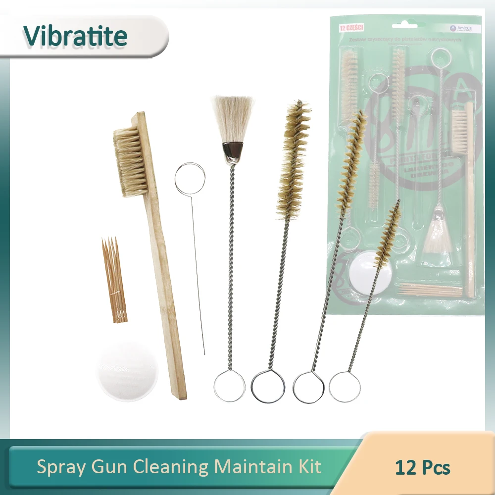 

Комплект для чистки аэрографа, комплект из 12 предметов, полный комплект для поддержания чистки электрического распылителя краски, инструменты и трубки