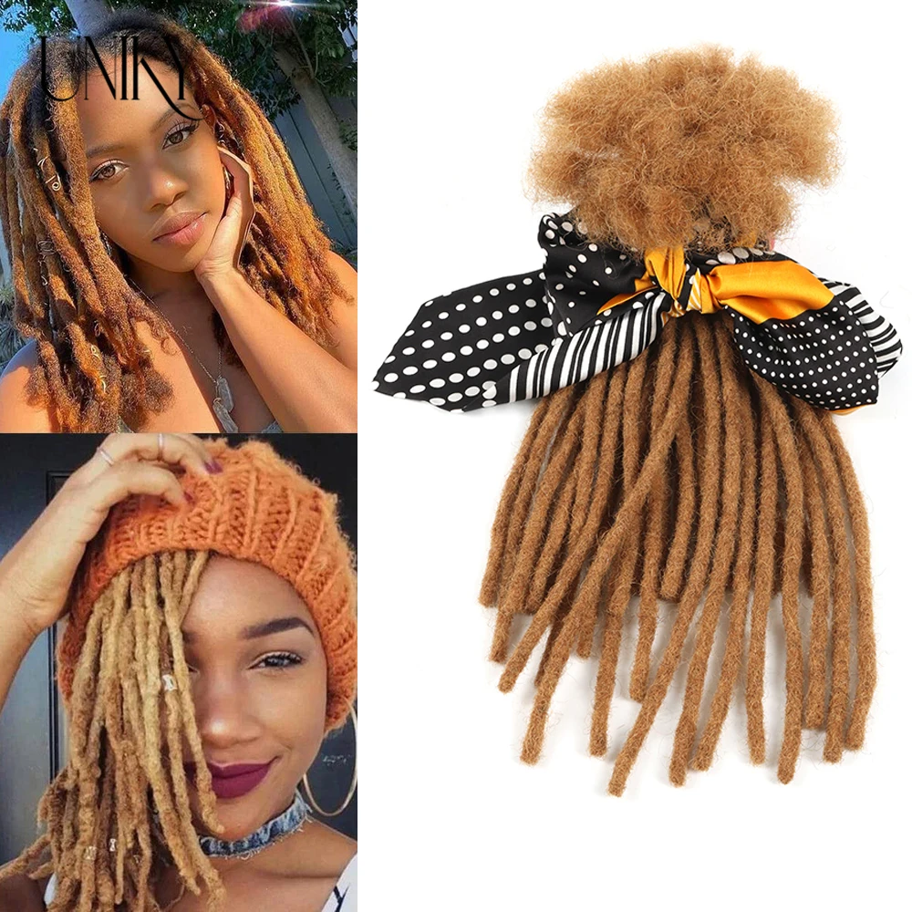 0.4-0.6cm Thickness  #27 Honey Blonde 100% Real Human Hair Dreadlock Loc Extensions for Man/Women Can Be Dyed Bleached Curled