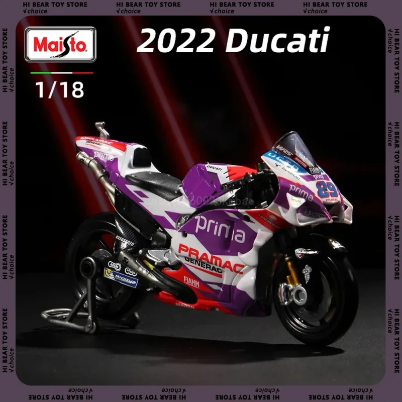 Maisto Pramac Racing 1:18 Ducati 2022 Модель Литья Под Давлением Мотоцикла Коллекционное