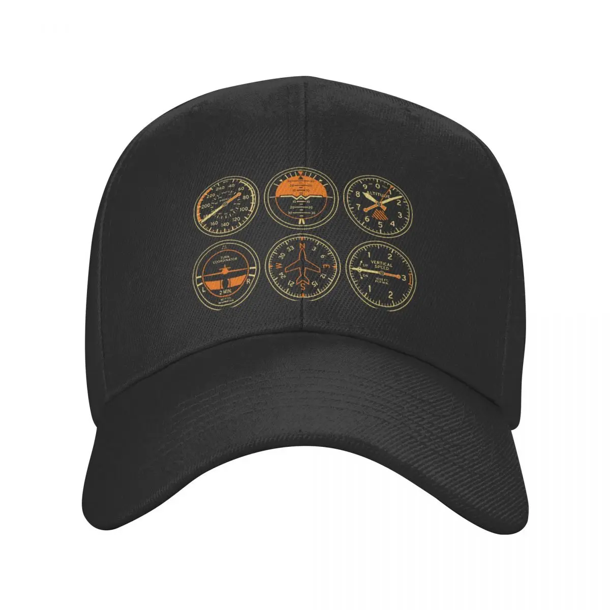 

New Cockpit Six Dials Flight Simulator Pilot Baseball Cap Adjustable Aviation Airplane Dad Hat Outdoor Snapback Caps Summer Hats