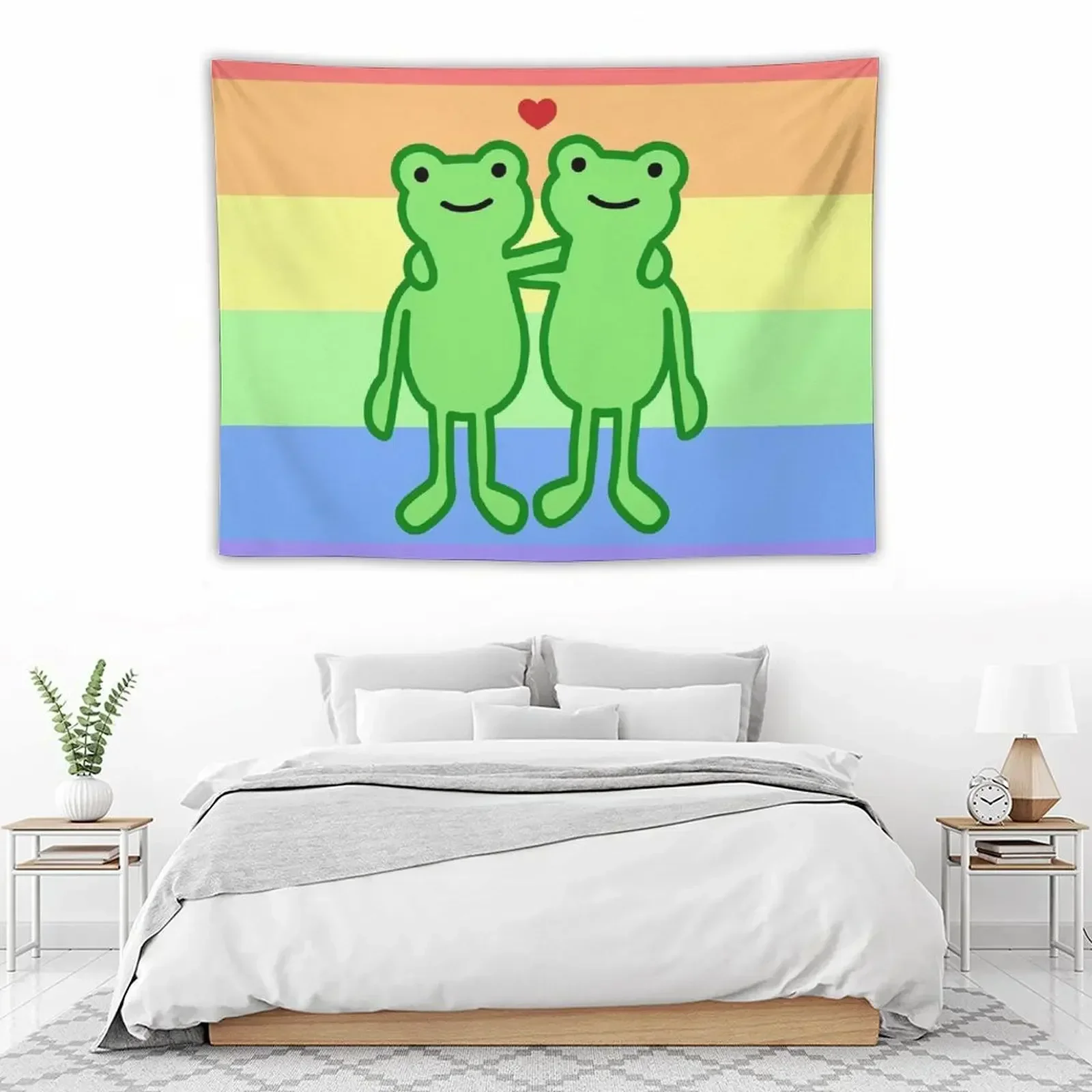 лягушка гордость друзья радуга лягушки гобелен настенный декор комнаты