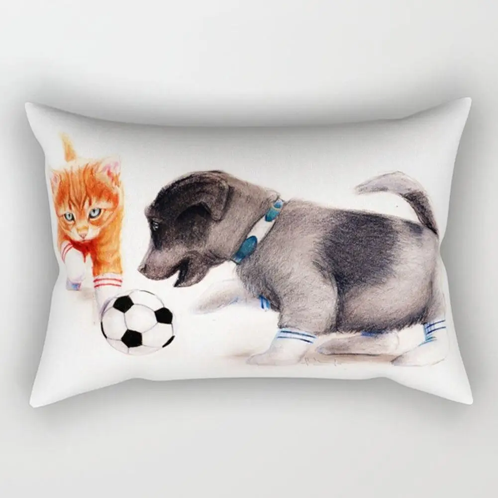 Наволочка полиэстер велюр милый мультфильм 30x50 см