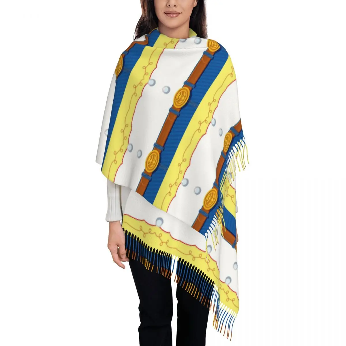 Индивидуальный Печатный женский и мужской шарф из коровьей шкуры на осень зиму