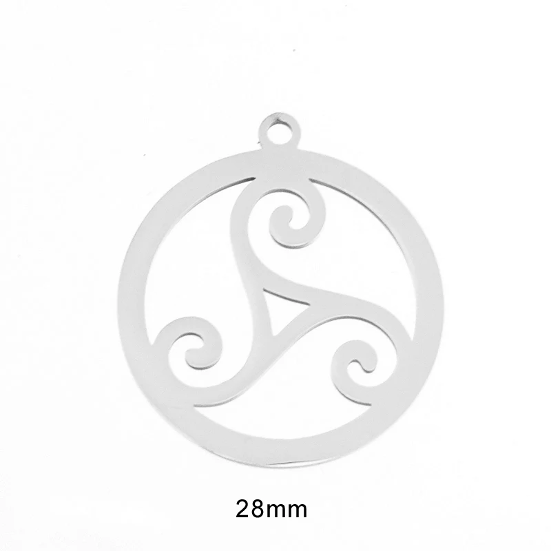 Круглые Подвески Triskele подвески ювелирные изделия викингов символ Сицилии - Фото №1