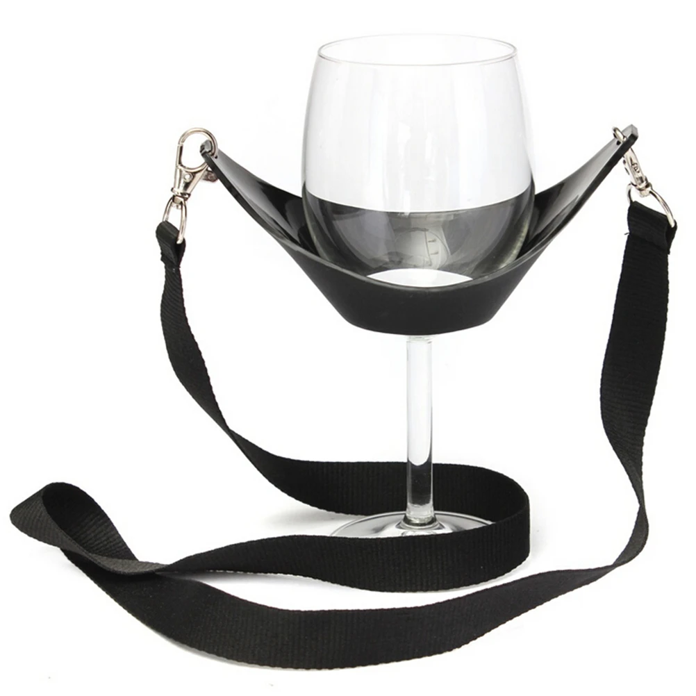 

1Pc Unique Design Wine Glass Holder Strap Portable Wine Yoke Lanyard Glass Holder Support Straps for party Bar supply Decor