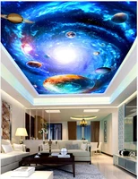 custom photo 3d ceiling murals wallpaper hd galaxy solar system starry sky planet home decor living room wallpaper for walls 3 d