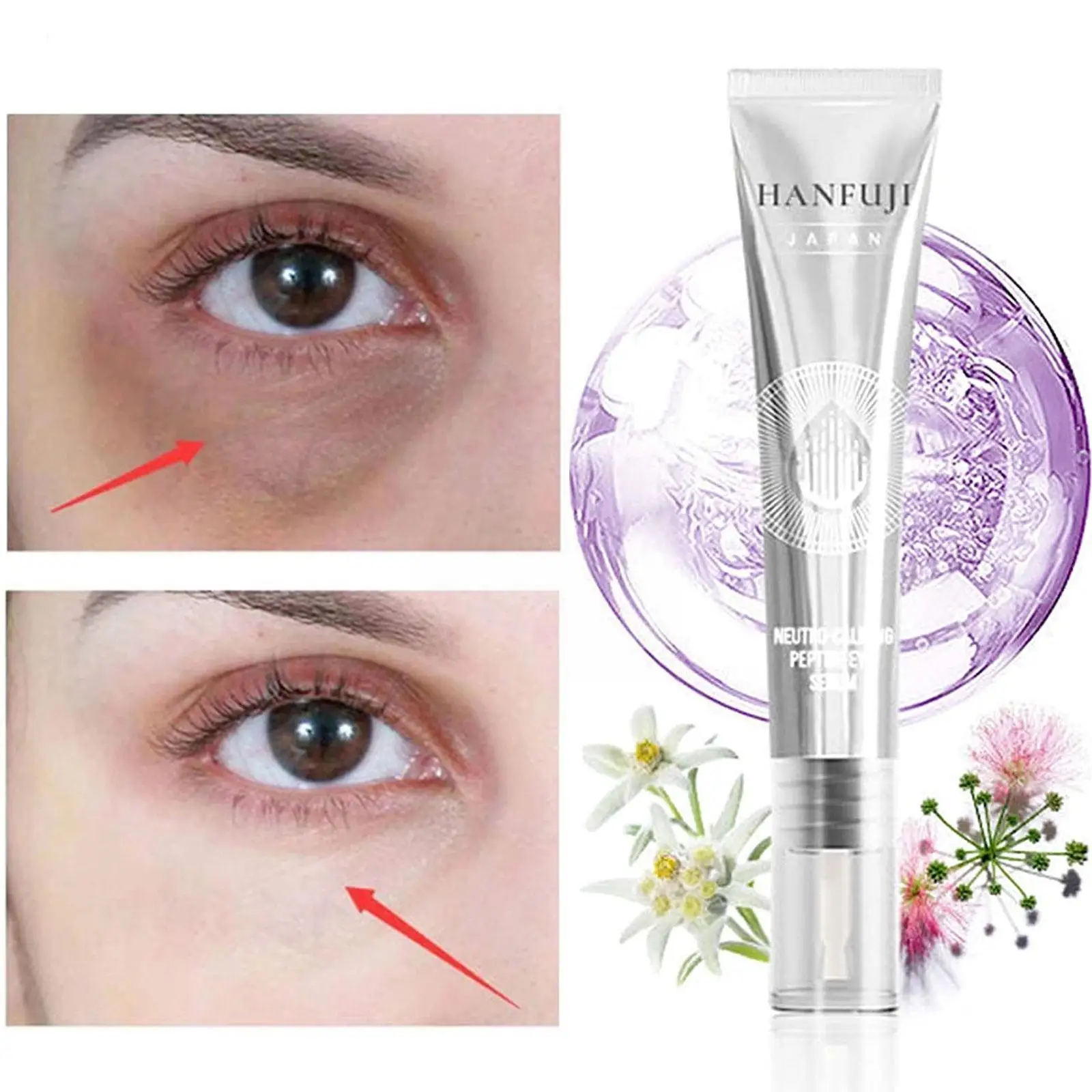 

Hanfuji Japan Neutro-calming Peptide Eye Serum Anti-wrinkle Firming Lightening Eye Eye Dark Puffy Eye Care Cream Cream Circ L8Y6
