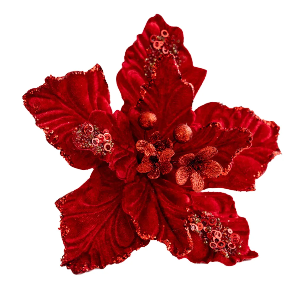 Navidad Parties Christmas Flowers Home Glitter Decorations Various Spaces Convenient Decoration Delicate Touch