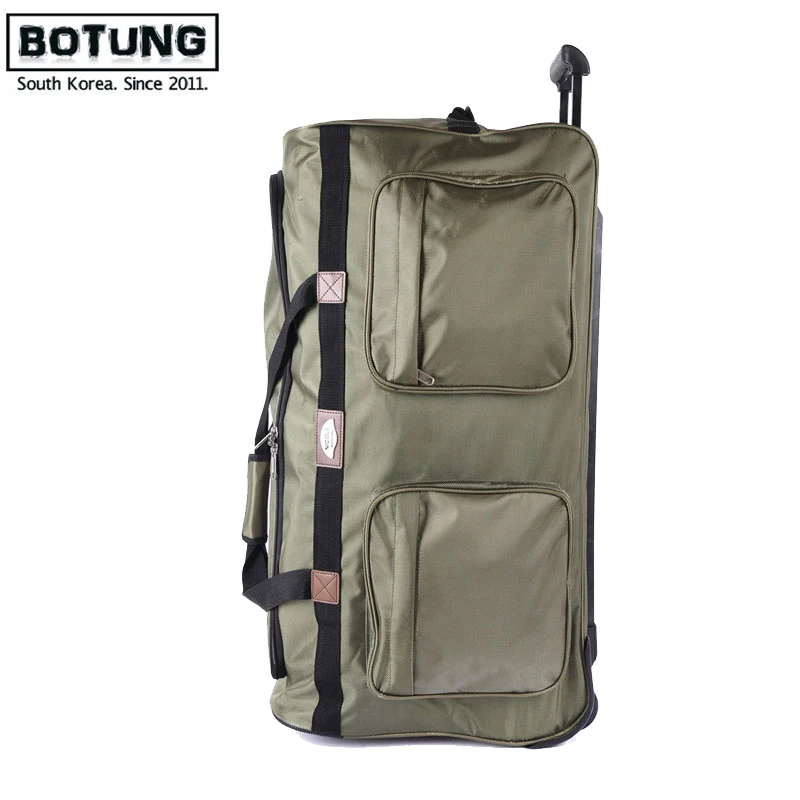 32 Inch High-Capacity Women And Men Large Canvas Travel Bag Trunk Trolley Case Suitcase Rolling Luggage