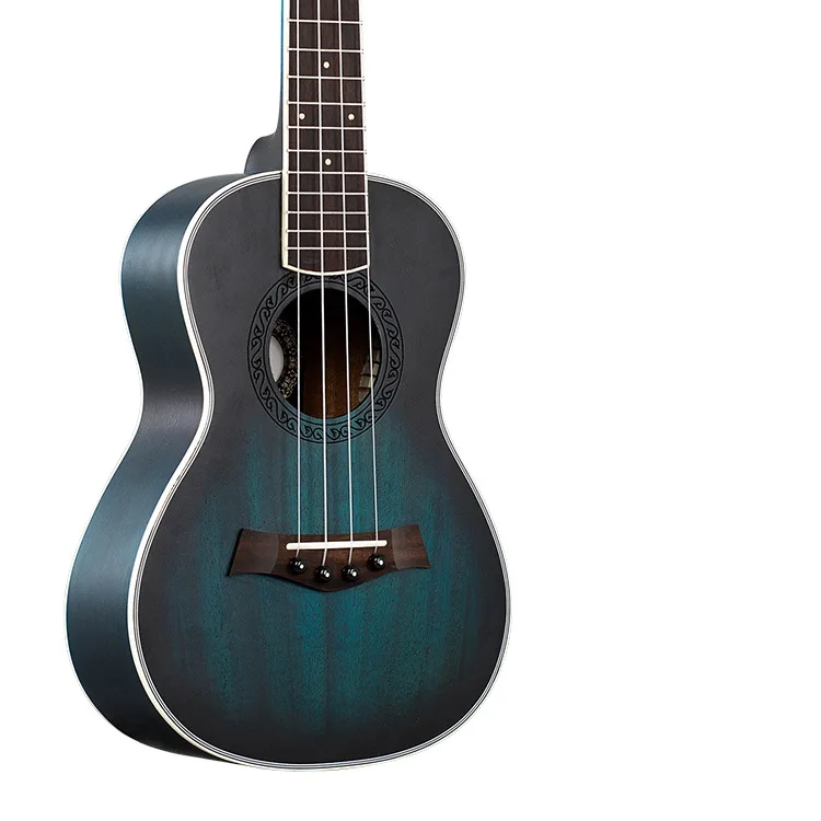 23 Inch Wood Guitar Ukulele Bass Beginner Acoustic Blue 4 String Ukulele Mahogany Travel Chitarra Acustica Entertainment EH50U
