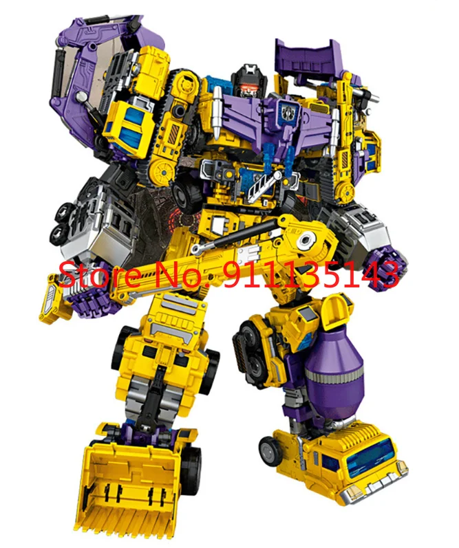 

NBK Transformation Devastator G1 GT Combiners 6in1 yellow Toy Combiner Car Transformation Toys hobby collection Action Figure