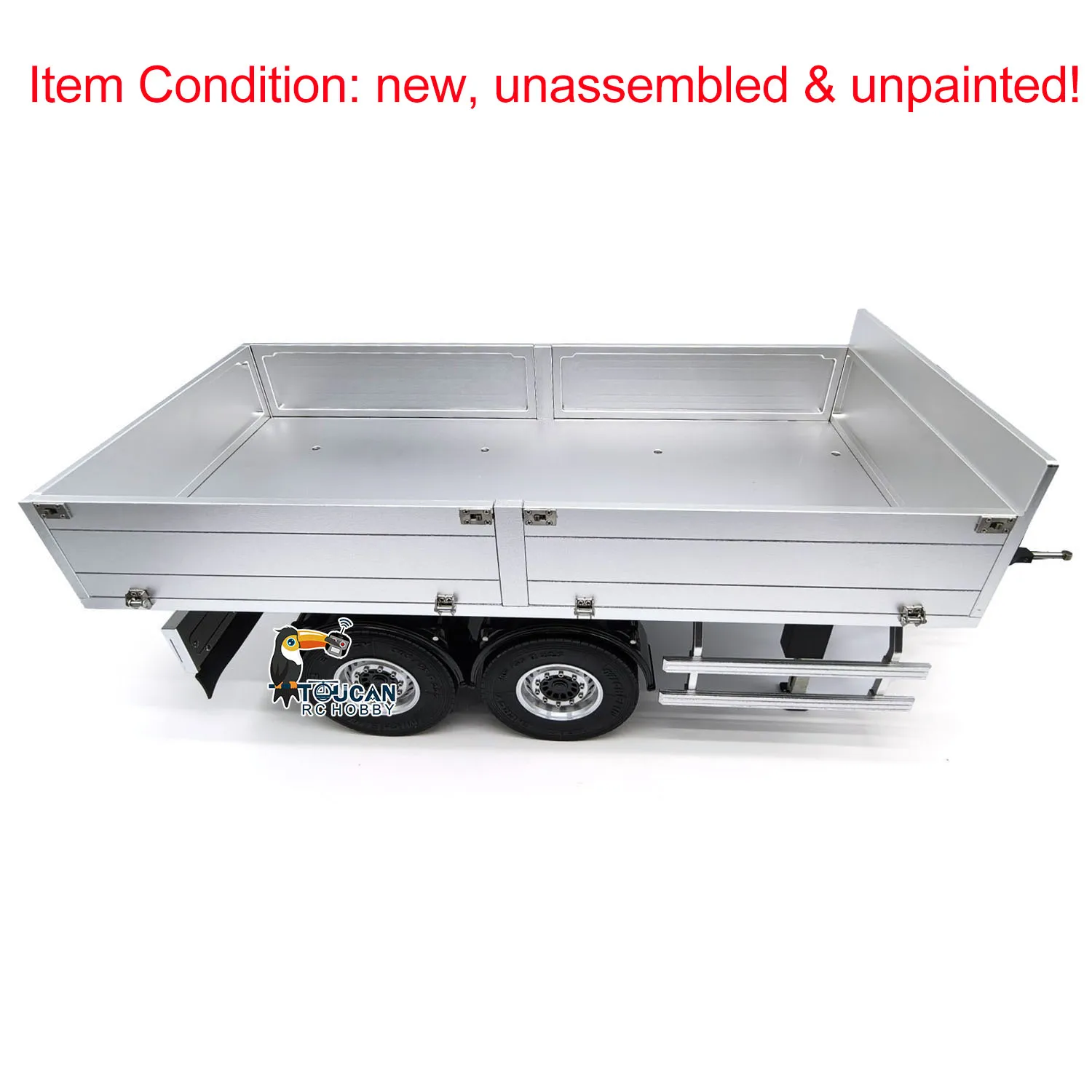 2-осевой металлический полный прицеп запасные части для игрушек 1/14