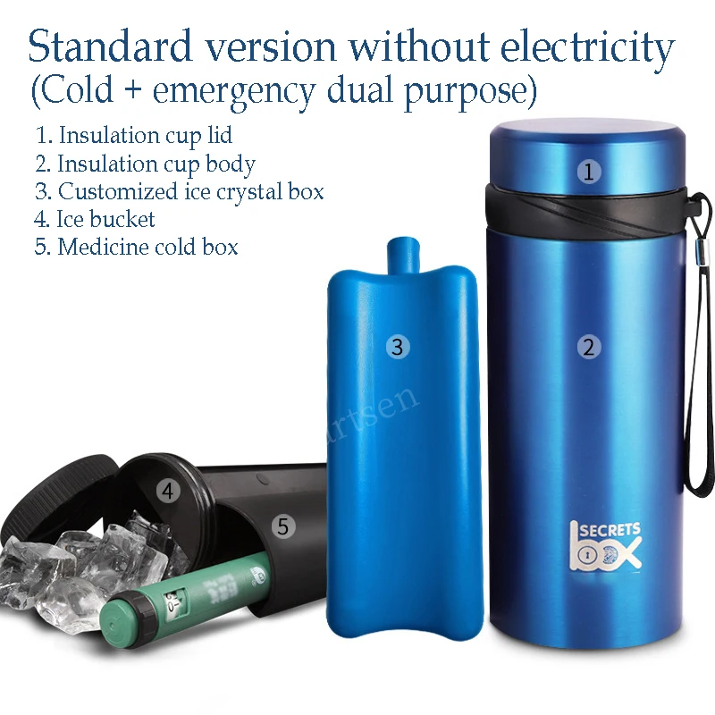 Portable Insulin Storage Cooler Bag Diabetic Insulin Cooler Box Constant Temperature Fridge Mini Refrigerator Ice Box