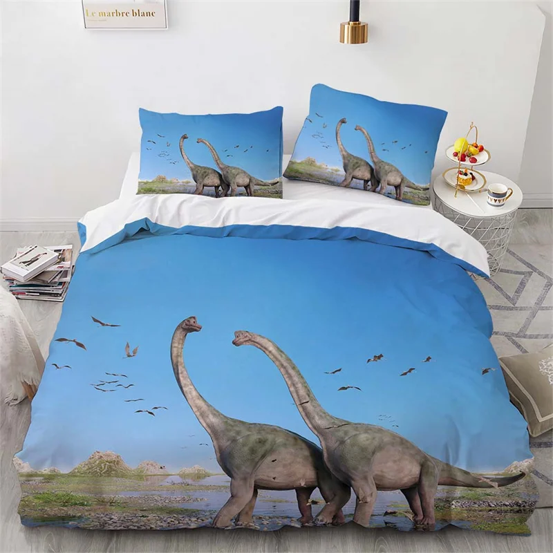 Cover Jurassic World Park Dinosaur Bedding Set For Kids Teens Boys Room Dinosaur Duvet Cover Twin Microfiber Animal Comforter