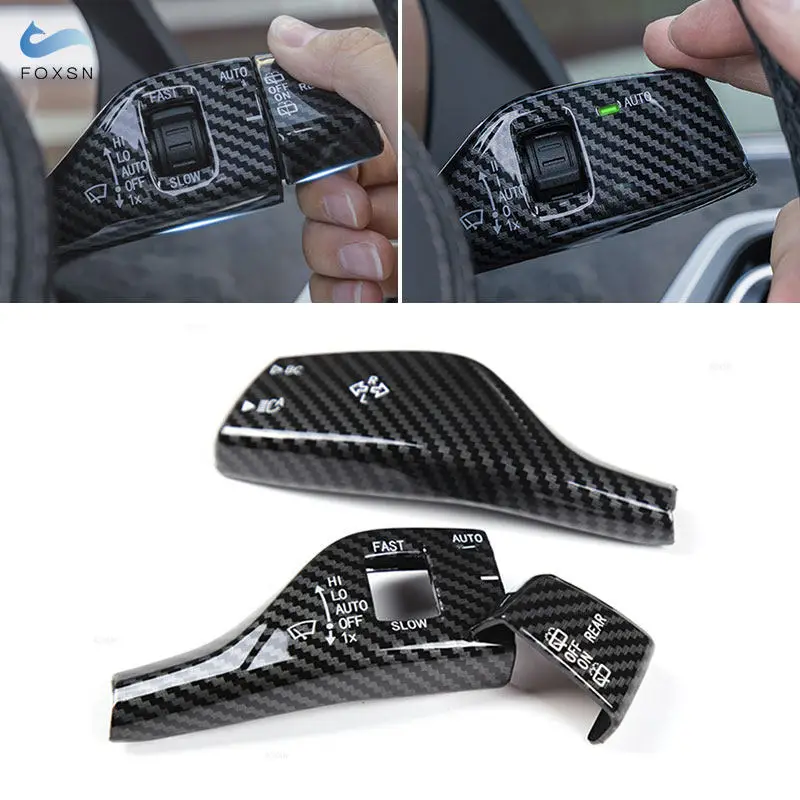 

Для BMW F20 F45 F48 F49 F52 G01 G02 X5 G05 G30 G32 ABS углеродное волокно текстура сигнал поворота ветрового стекла рычаг переключателя отделки крышки