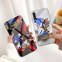 anime cartoon sonic the hedgehog 2 phone case tempered glass for huawei p30 p20 p10 lite honor 7a 8x 9 10 mate 20 pro