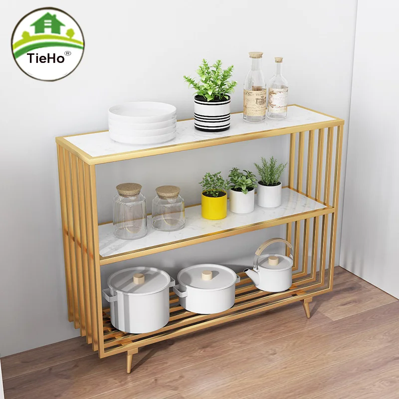 

Nordic Kitchen Floor Standing Marble Storage Shelf Multi-layer Large Capacity Sundries Storage Cabinet Simple Home Furniture