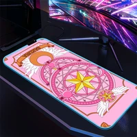 pink sailor moon led mouse pad gaming rgb mousepad kawaii desk accessories keyboard mat deskmat mats anime gamer pc mause pads