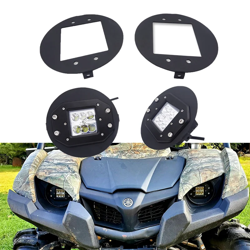 

Для Yamaha Grizzly 700 2007-2015 550 2009-2014 светодиодный куб 3 "комплект кронштейнов для крепления фар 24 Вт рабочие фары аксессуары для UTV