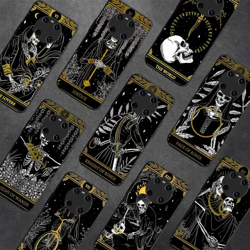 

Death Tarot Phone Case for Huawei Y 6 9 7 5 8s prime 2019 2018 enjoy 7 plus