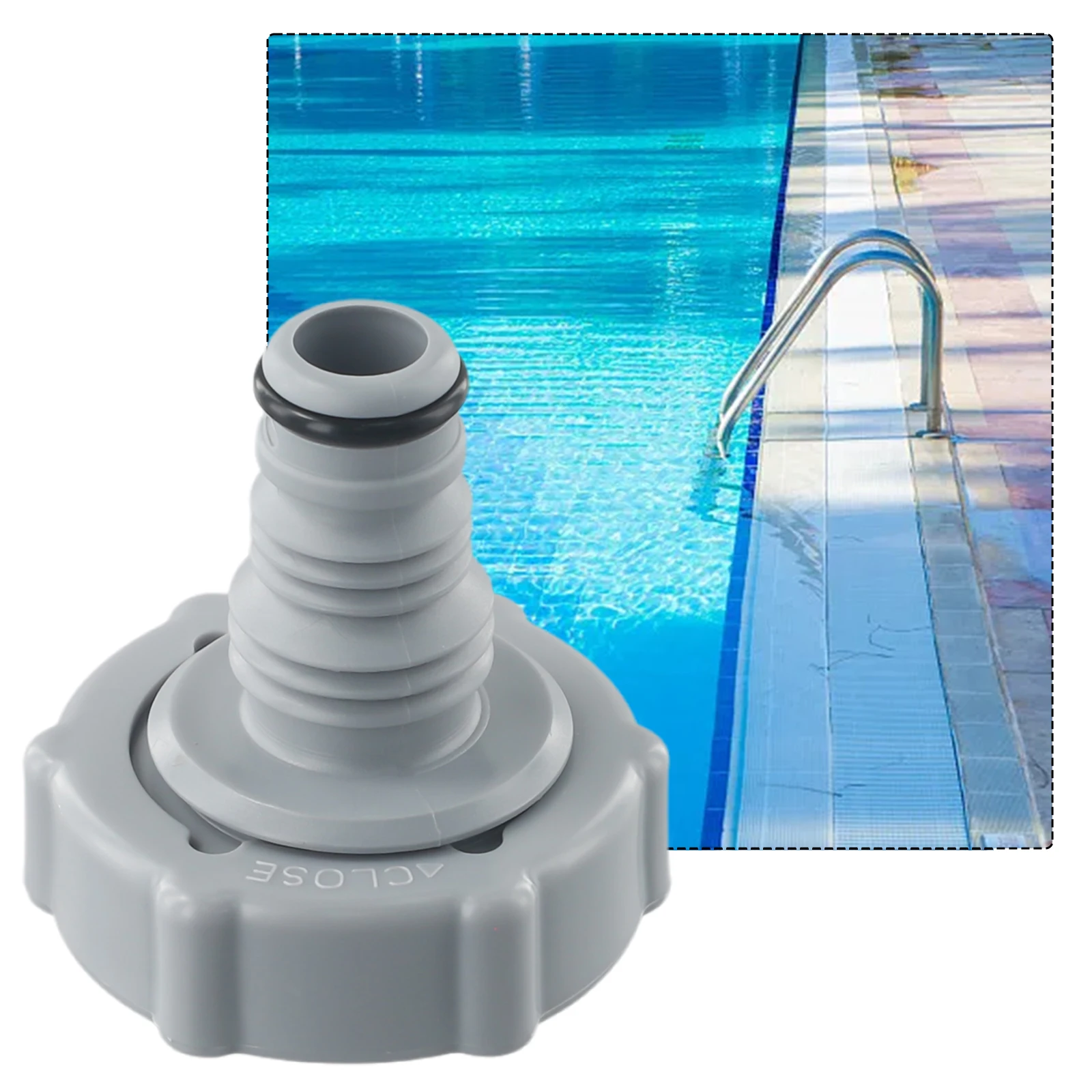 

Hose Adapter P6H1419 Drain Valve Pool Hose Adapter Swimming Pool 1pcs Drain Valve Gray Outdoor Pools Adapter New Practical
