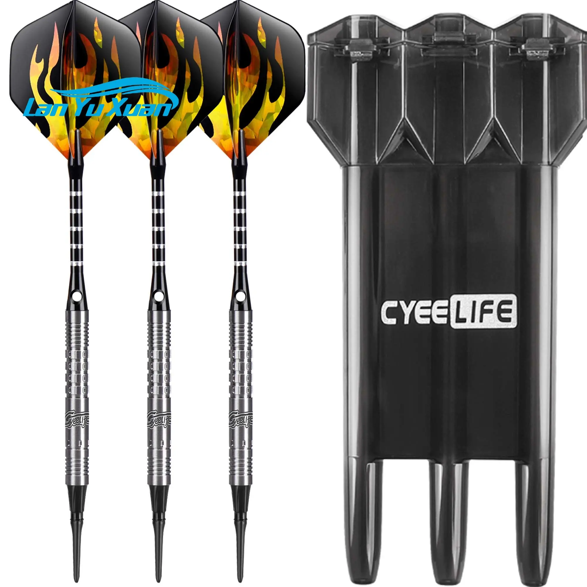 

Cyeelife 3 packs 16g Tungsten Soft Tip Darts with Professional Dart Case