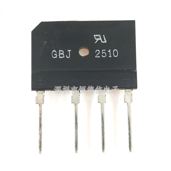 10 шт./партия, прямоугольный мост GBJ2510 1000 В/25 А