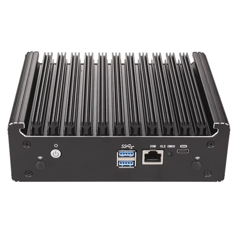 Безвентиляторный мини-ПК-файрвол Solid Fanless на базе Intel i5-8250U, N95, N150, Pentium 6405U, 4417U с 4x2.5G LAN, DDR4, NVMe для OPNsense, pfSense, домашнего сервера (art.: 3920daaf0322f) - 3920daaf0322f