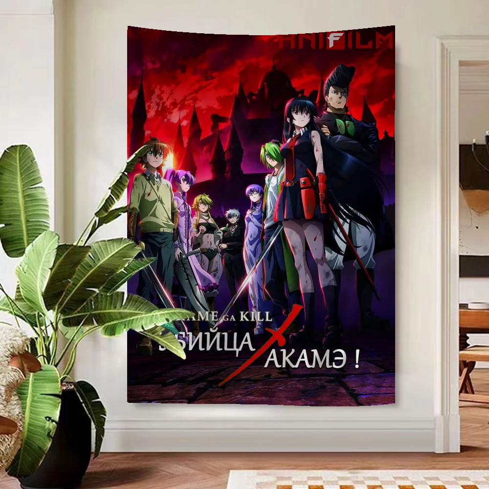 Akame Ga Kill Printed Large Wall Tapestry Art Science Fiction Room Home Decor Blanket