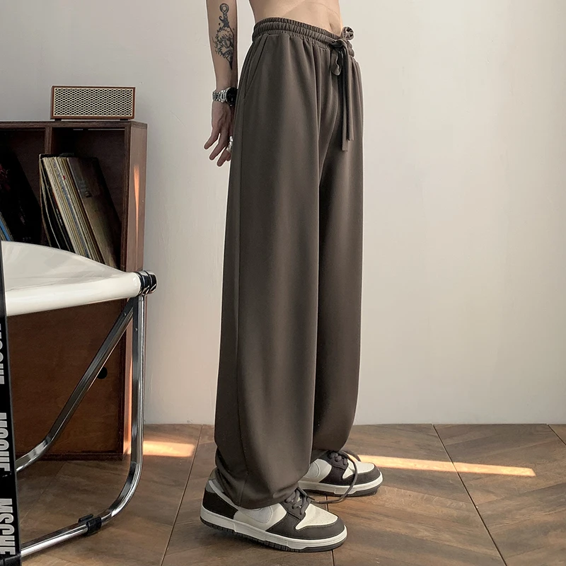

ZCSMLL Drape Trousers Men's Summer New Loose big size Straight Tide брюки High Street Thin Wide-leg Mopping Casual Pants