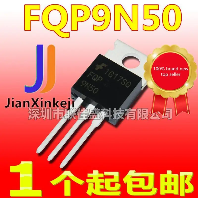 

10pcs 100% orginal new in stock FQP9N50C FQP9N50 9A 500V TO220 N-channel MOS tube field effect tube
